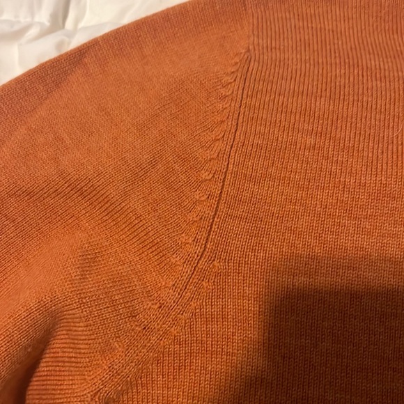 Jacob Miller 100% Merino Wool Collared Sweater - M - Burnt Orange - Picture 7 of 9